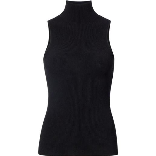 Proenza Schouler top smanicato a coste matte - nero