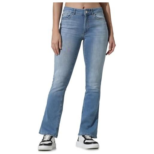 Only onlblush life mid flared dnm tai467 noos jeans, light blue denim, xs/34 da donna