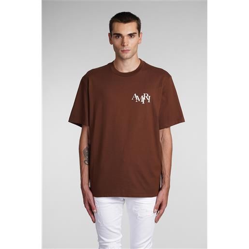Amiri t-shirt in cotone marrone