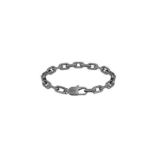 BOSS jewelry braccialetto a catena da uomo collezione kane grigio - 1580502m