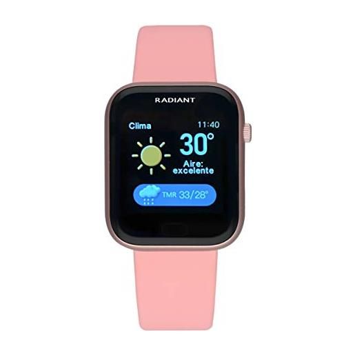 Radiant - collezione manhattan - orologio intelligente, smartwatch con frequenzimetro, misuratore di pressione sanguigna, del sonno e funzione dell' attività digitale. Compatibile con android ios. 