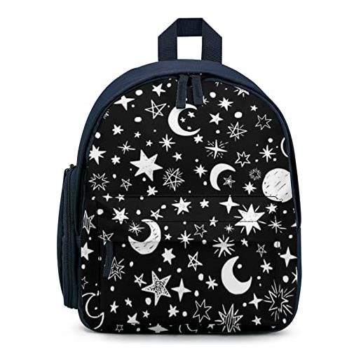 LafalPer piccoli zaini per bambini zaino semplice con stampa stelle luna galaxy borsa da scuola carina leggero per asilo elementare