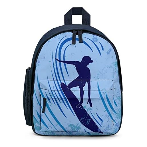 LafalPer zaino piccolo per bambini asilo elementare zaino scuola stampato zaini casual moda per ragazze ragazzi illustrazione di surf