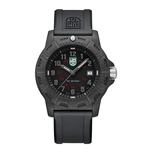 Luminox g collection manta ray carbonox x2.2032 orologio da uomo 45mm - orologio militare con funzione data nera resistente all'acqua 100m, nero