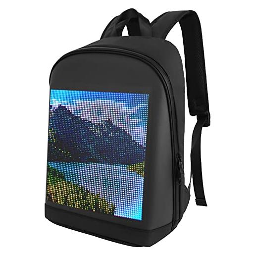 ERYUE zaino, zaino da viaggio personalizzabile con schermo a colori a led borsa da scuola per uomini donne studenti universitari