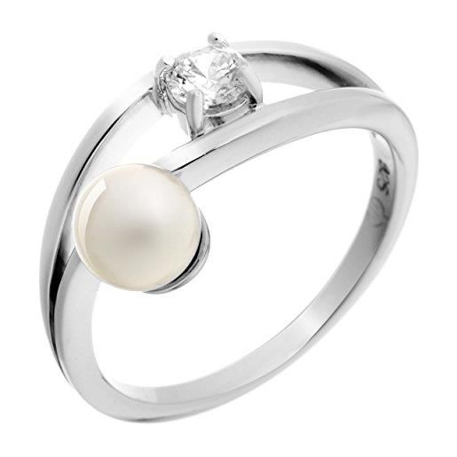 Orphelia donna 925 argento rotonda finta perla bianco perla