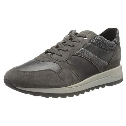 Geox d tabelya a, sneakers donna, grigio dark grey001, 37 eu