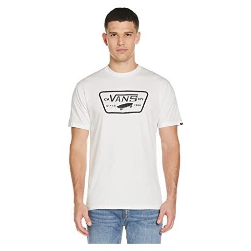 Vans full patch, t-shirt uomo, bianco (white/black), m