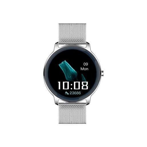 Radiant - collezione dakota - orologio intelligente, smartwatch con frequenzimetro, misuratore di pressione sanguigna, del sonno e funzione dell' attività digitale. Compatibile con android ios. 