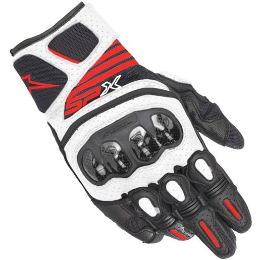 ALPINESTARS - guanti sp x air carbon v2 nero / bianco / rosso fluo