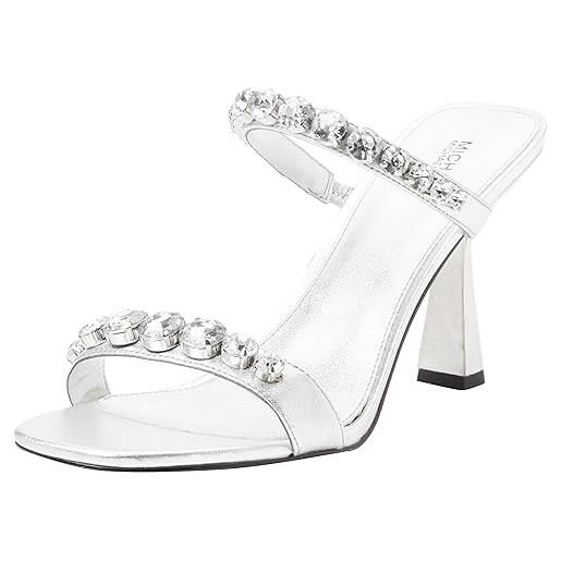 Michael kors clara sandal, donna, silver, 40 eu