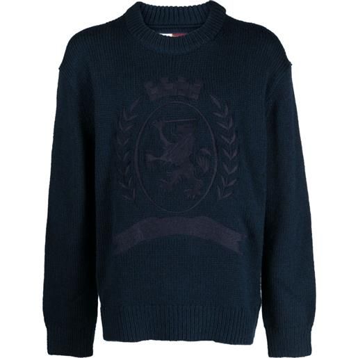 Tommy Hilfiger maglione girocollo con ricamo - blu