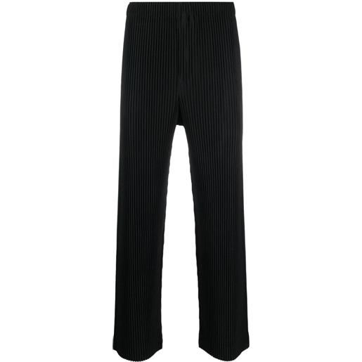 Homme Plissé Issey Miyake pantaloni dritti con pieghe mc march - nero