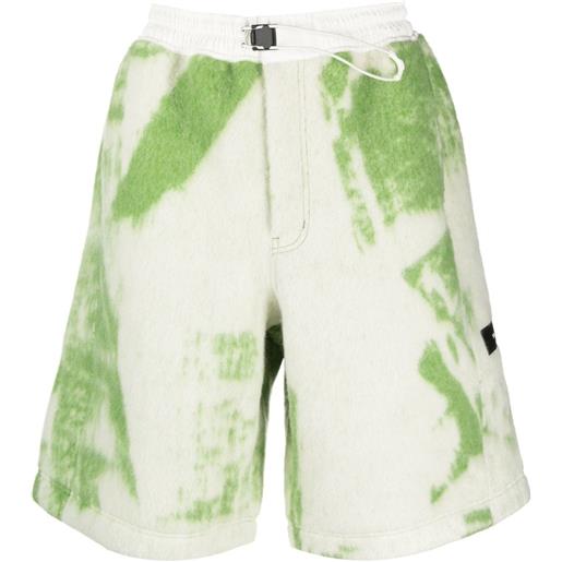 Y-3 shorts con stampa - verde
