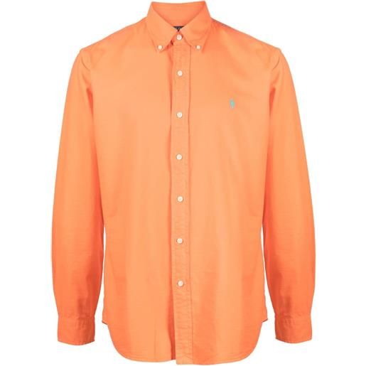 Polo Ralph Lauren camicia con ricamo polo pony - arancione
