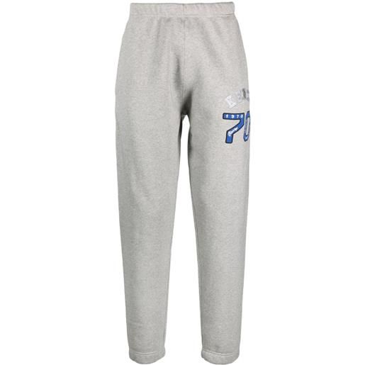 Kenzo pantaloni sportivi con applicazione - grigio
