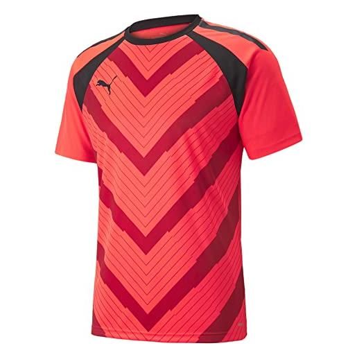 PUMA teamliga graphic jersey maglione, fiery coral burnt red, s uomo