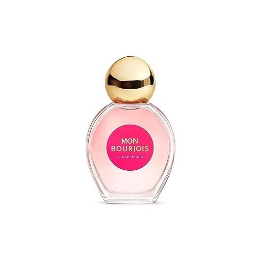 Bourjois, la magnétique eau de parfum mon Bourjois, profumo donna con note di mandarino, rosa e gelsomino, regalo per donna, 50ml
