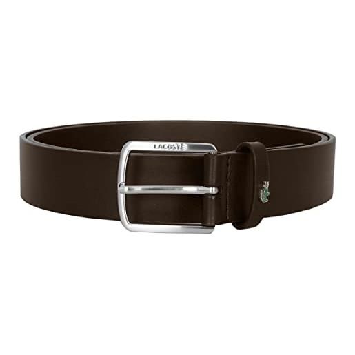 Lacoste rc4067 pelle goods belt, marrone, 100 cm uomo