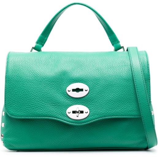 Zanellato postina leather tote bag - verde