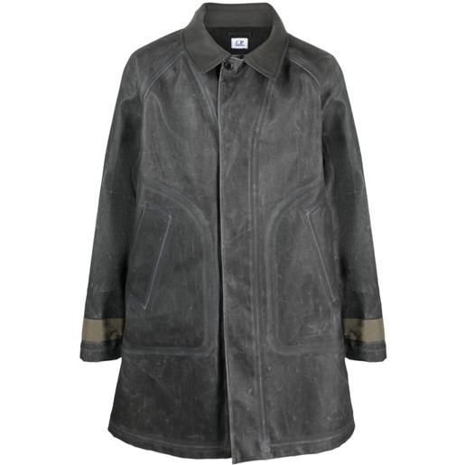 C.P. Company cappotto con effetto vissuto - grigio