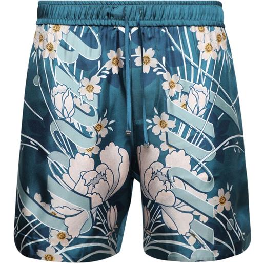 AMIRI shorts a fiori - blu