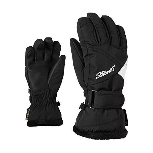 Ziener lara gtx girls glove junior, guanti da sci/sport invernali, impermeabili, traspiranti. Bambina, nero, 7.5