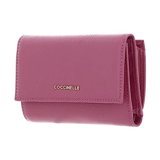 Coccinelle metallic soft wallet grainy leather pulp pink