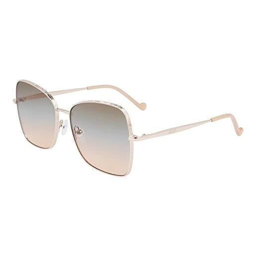 Liu Jo Jeans liu jo lj142s 46592 717 shiny gold sunglasses polycarbonate, standard, 56 occhiali da sole, one size unisex-adulto