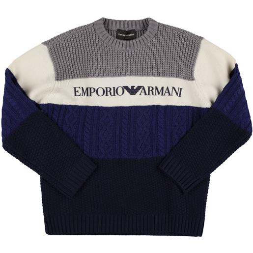 EMPORIO ARMANI maglia in misto lana con logo