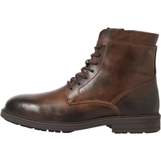 JACK JONES delaney leather boot scarpa tempo libero uomo