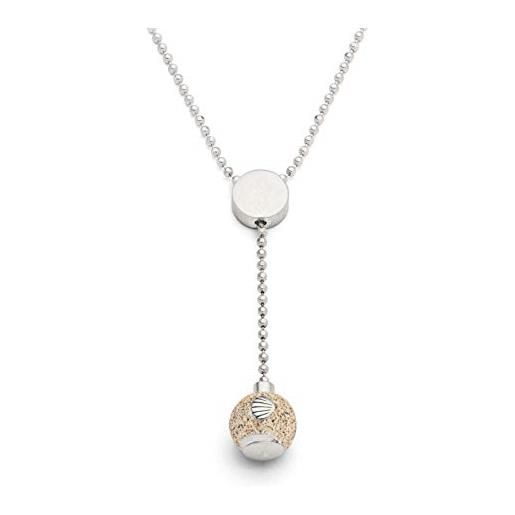 DUR k2448. Sa - collana da donna con perle intercambiabili in argento e sabbia, 42 cm, 42 cm, argento, nessuna pietra preziosa