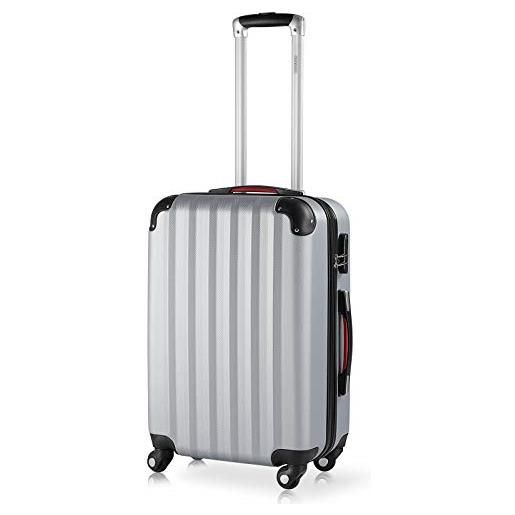 Monzana valigia a guscio rigido l trolley lucchetto 4 ruote bagaglio manico telescopico alluminio