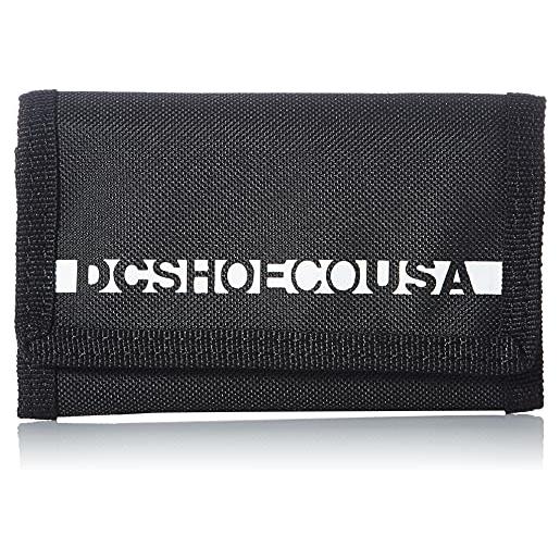 DC Shoes ripstop-men's travel accessory-tri-fold wallet da uomo, nero/bianco, 1 size