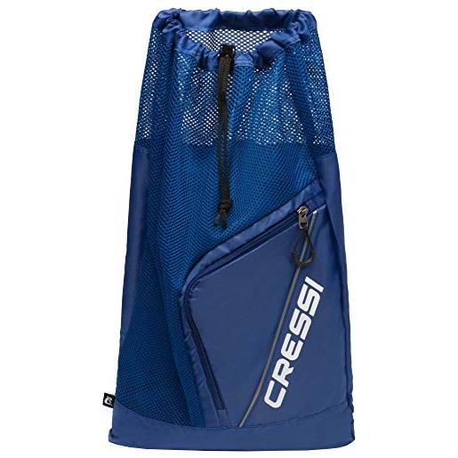 Cressi sumba bag, zainetto sportivo con rete unisex adulto, bianco, 35 x 60 cm