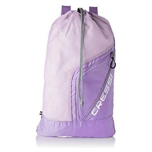 Cressi sumba bag, zainetto sportivo con rete unisex adulto, rosa chiaro, 35 x 60 cm