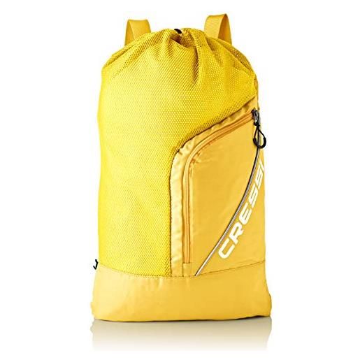 Cressi sumba bag, zainetto sportivo con rete unisex adulto, giallo, 35 x 60 cm