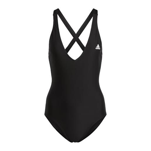 adidas 3-stripes, costume da nuoto, donna, black/white, 52