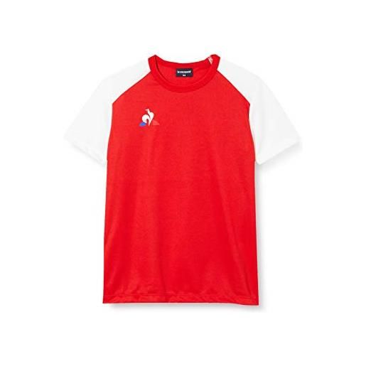 le coq Sportif n°8 maillot match mc, maglietta a maniche corte bambino, rosso puro, 12a