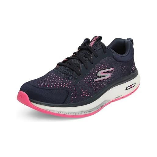 Skechers go walk workout walker outpace, sneaker donna, blue hot pink, 40.5 eu