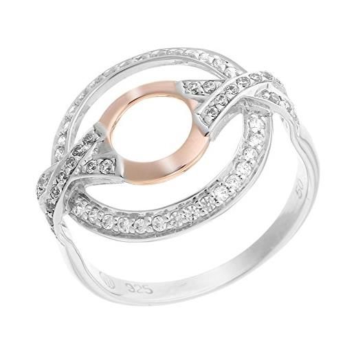 Orphelia dreambase-anello in argento placcato oro con zirconi bianco brillante parte misura 56 (17,8) - zr-7095/1/56