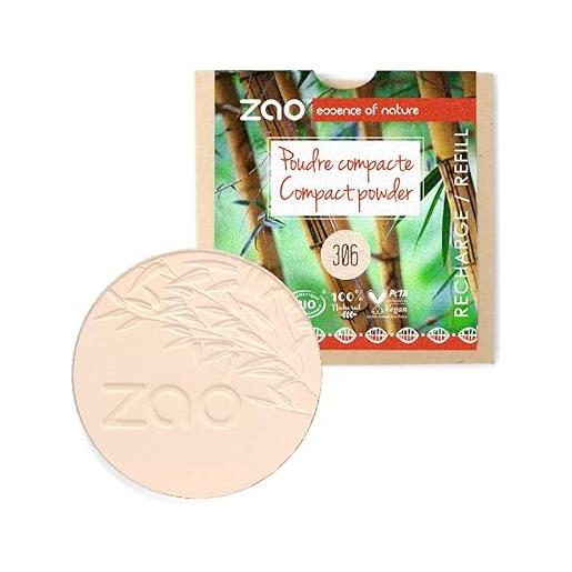 ZAO essence of nature bio make up vegan compact powder zao refill 9 g - vegan make-up powder - covering & matting - refill no. 306 porcelain