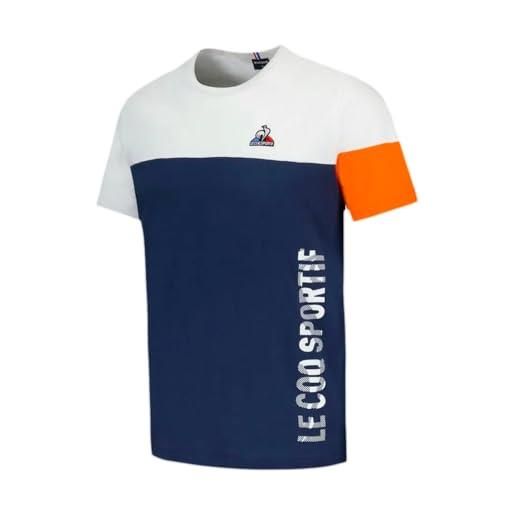 Le Coq Sportif saison 2 tee ss n°1 m dress blues/n. O. W/t-shirt, scarlet ibis, s unisex-adulto