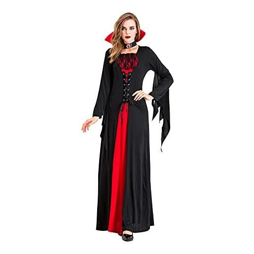 MJGkhiy vestito stile gotico donna principessa abito da sera cosplay partito costume vestiti gotico vittoriano abito autunnali abito vittoriano retro halloween lungo abito medievale da donna