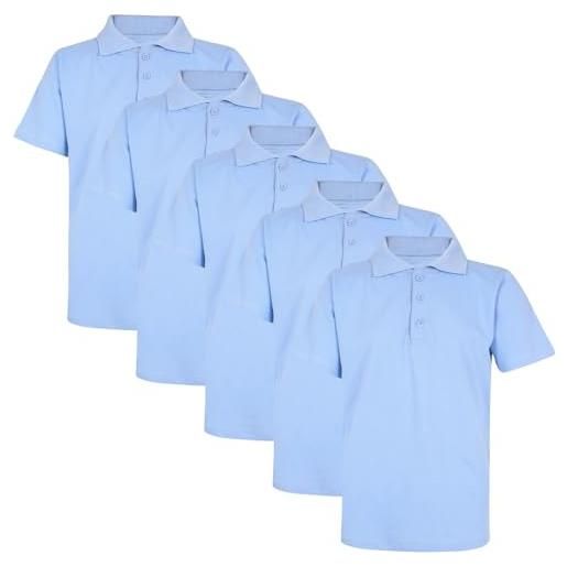 A2Z 4 Kids ragazzi polo magliette pianura estate cisterna cima & magliette - pl polo t shirt white 2 pack 7-8