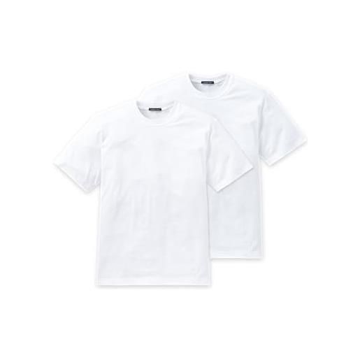 Schiesser maglietta americana da uomo, girocollo, con braccia, 100% cotone, bianco, xxl