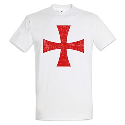 Urban Backwoods templar cross i uomo t-shirt bianco taglia 2xl