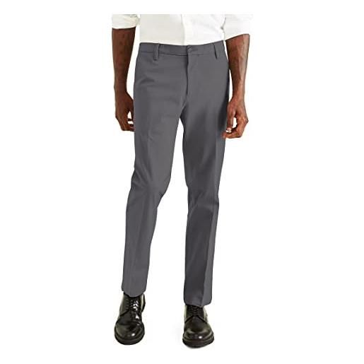Dockers straight fit workday khaki smart 360 flex pant pantaloni casual, burma grey (impermeabile), 50 it (36w/30l) uomo