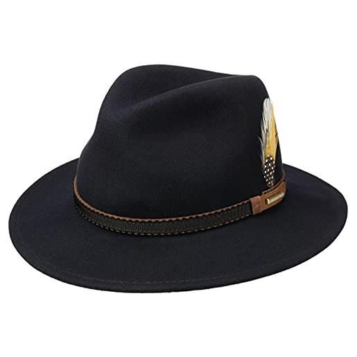 Stetson valrico cappello vita. Felt uomo - made in usa da outdoor cappelli feltro di lana con fascia pelle estate/inverno - m (56-57 cm) blu