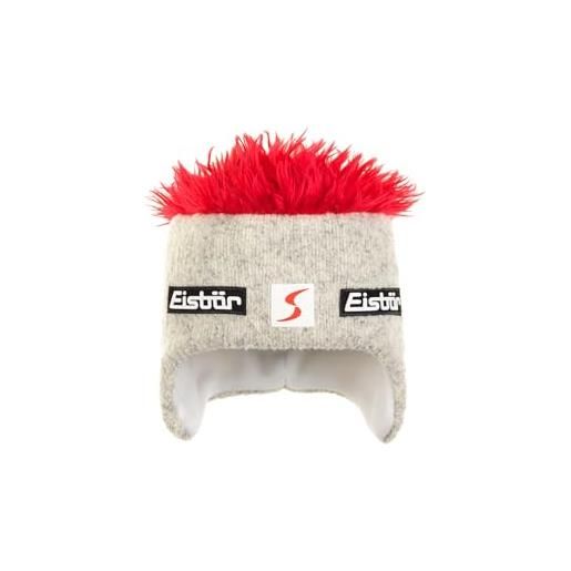 Eisbär cocker skipool cappelli da snowboard beanie capelli arruffati taglia unica - bianco-rosso